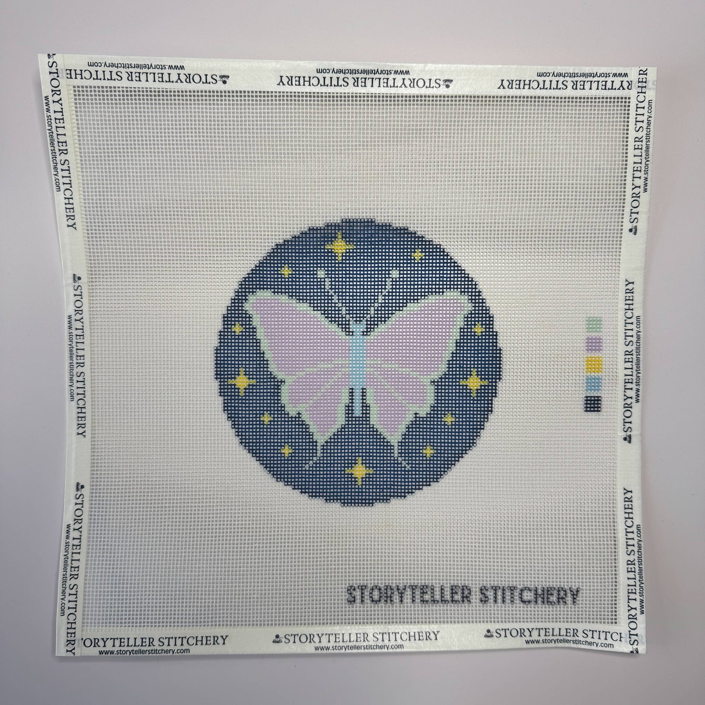 Lunar Moth — Modern Needlepoint Kit (Small Design)
