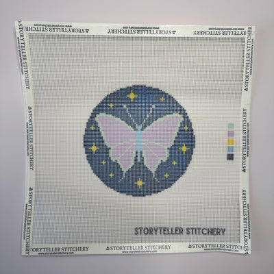 Lunar Moth — Modern Needlepoint Kit (Small Design)