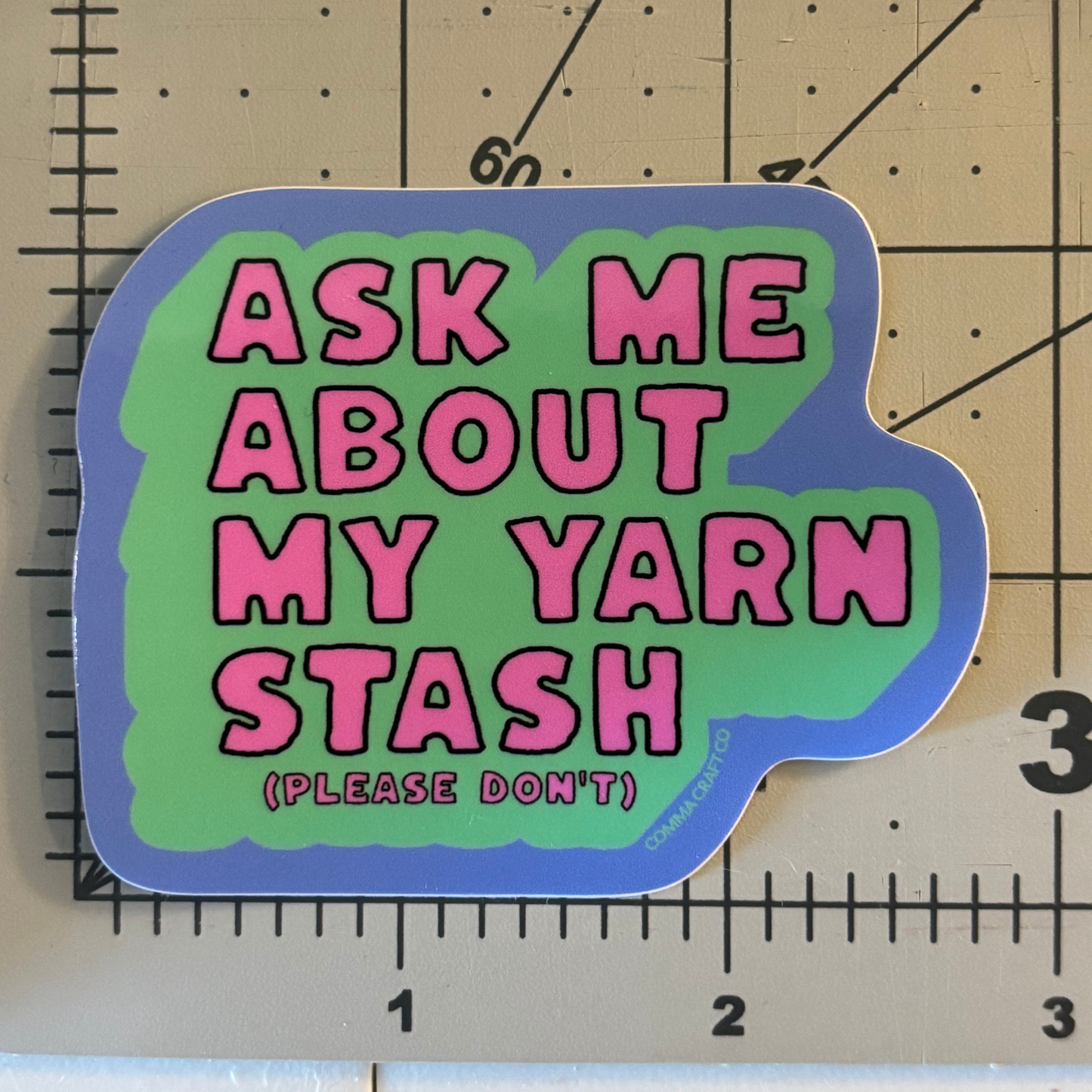 Vinyl Sticker Laptops, Bumpers Knitting Crochet Yarn Stash