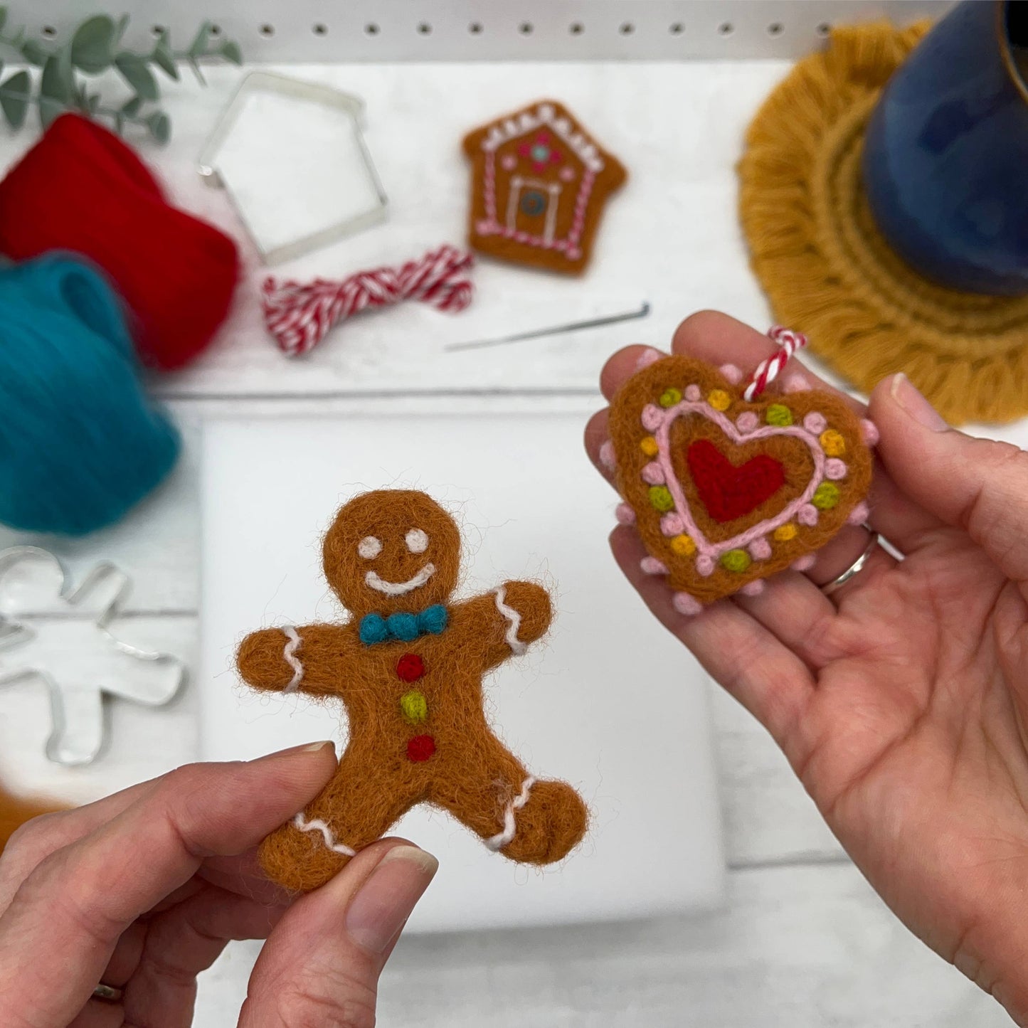 Gingerbread Ornament Needle Felting Kit