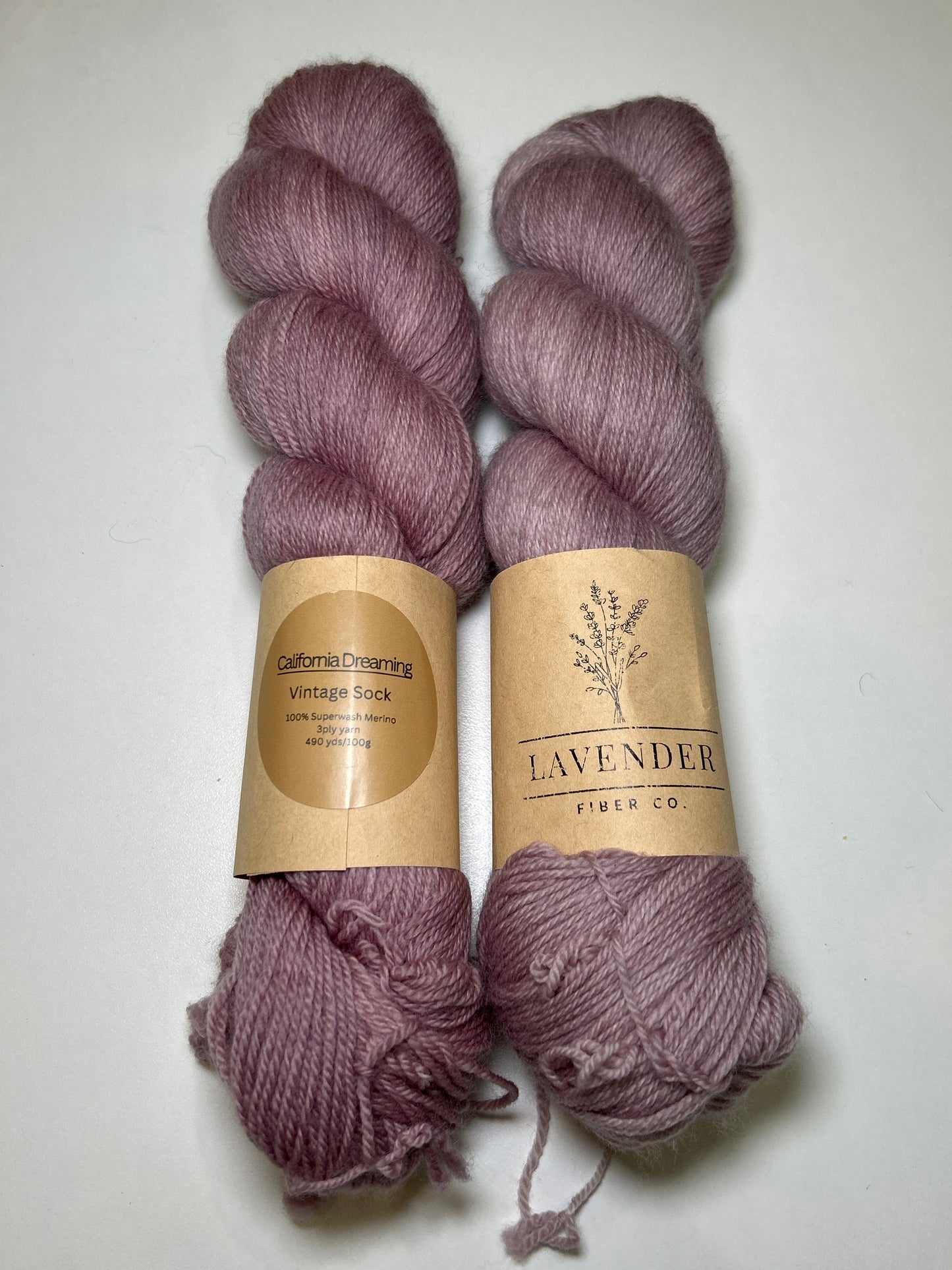 Lavender Fibers Vintage Sock Small Batch Hand Dyed Yarns