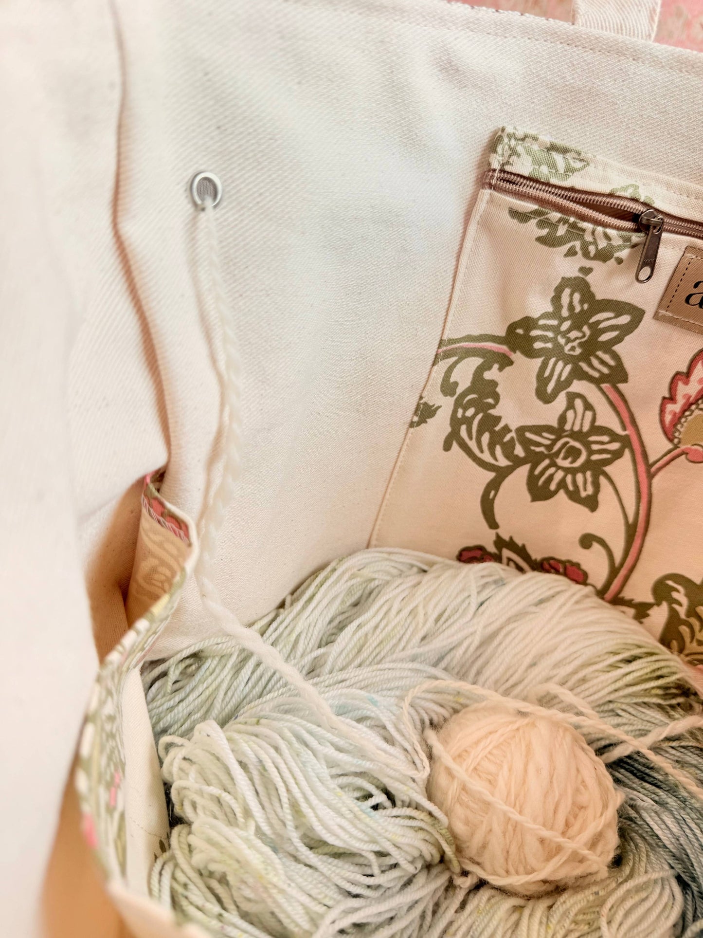 The Rosalie Project Tote-Lg, Needle Arts/Craft Carryall, USA Handmade