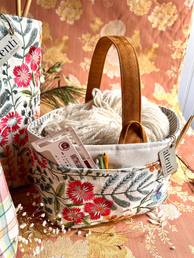 Knitting and Crochet Organizer Project Bag: Wildflower Caddy