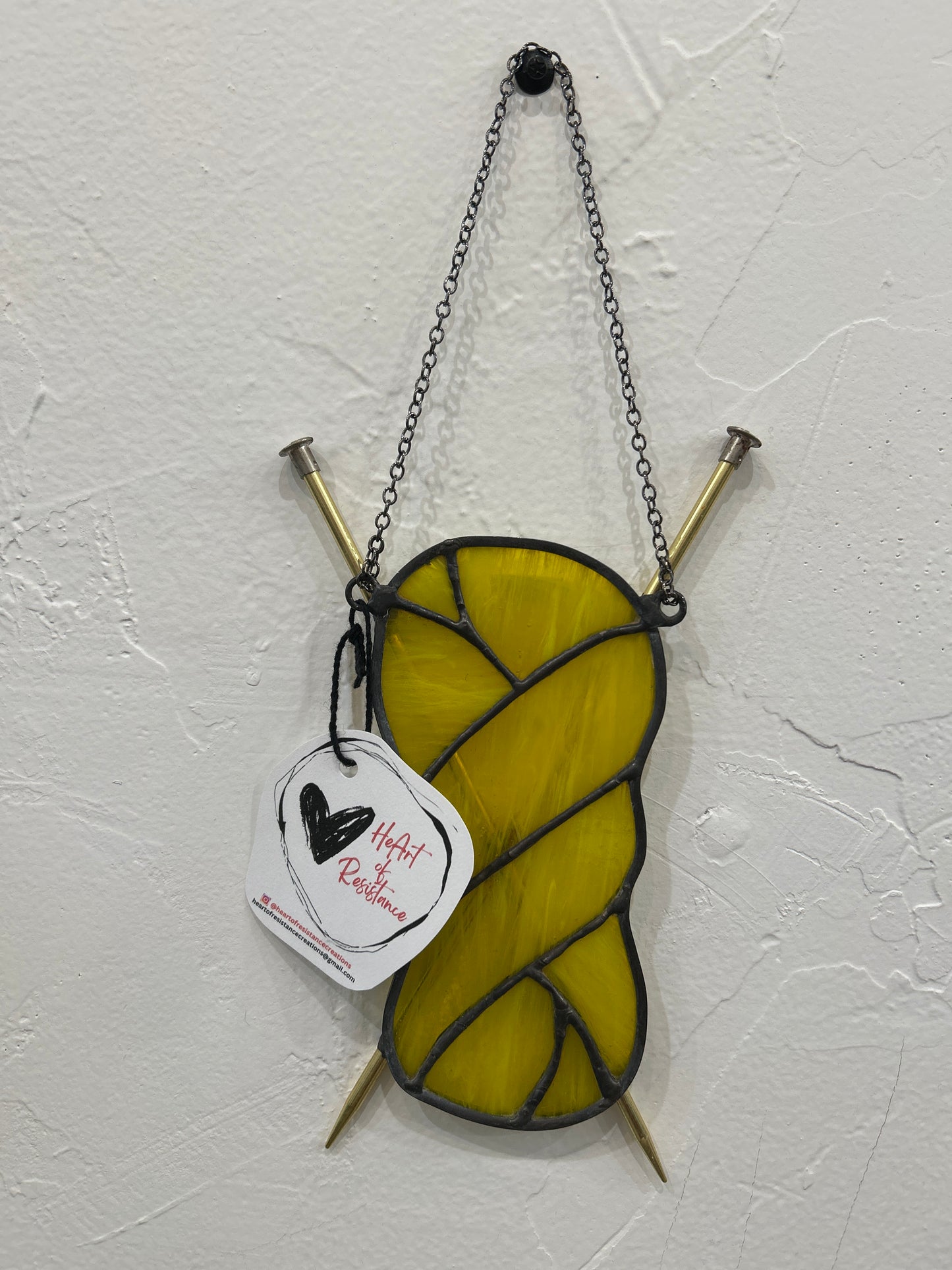 Stained Glass Yarn Art by HeArt of Resistance (Small Size)