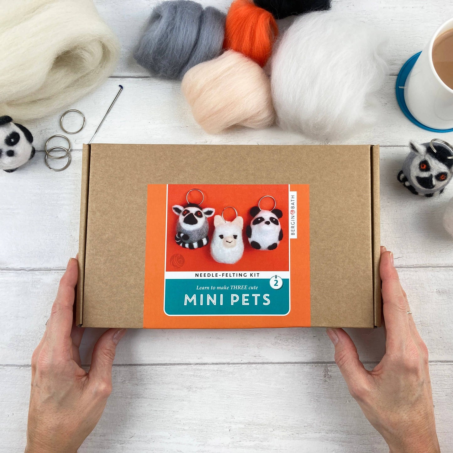 Mini Animal Keychain Needle Felting Kit