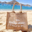 I am Exactly Where I need to Be Burlap Tote Bag, Beach Bag