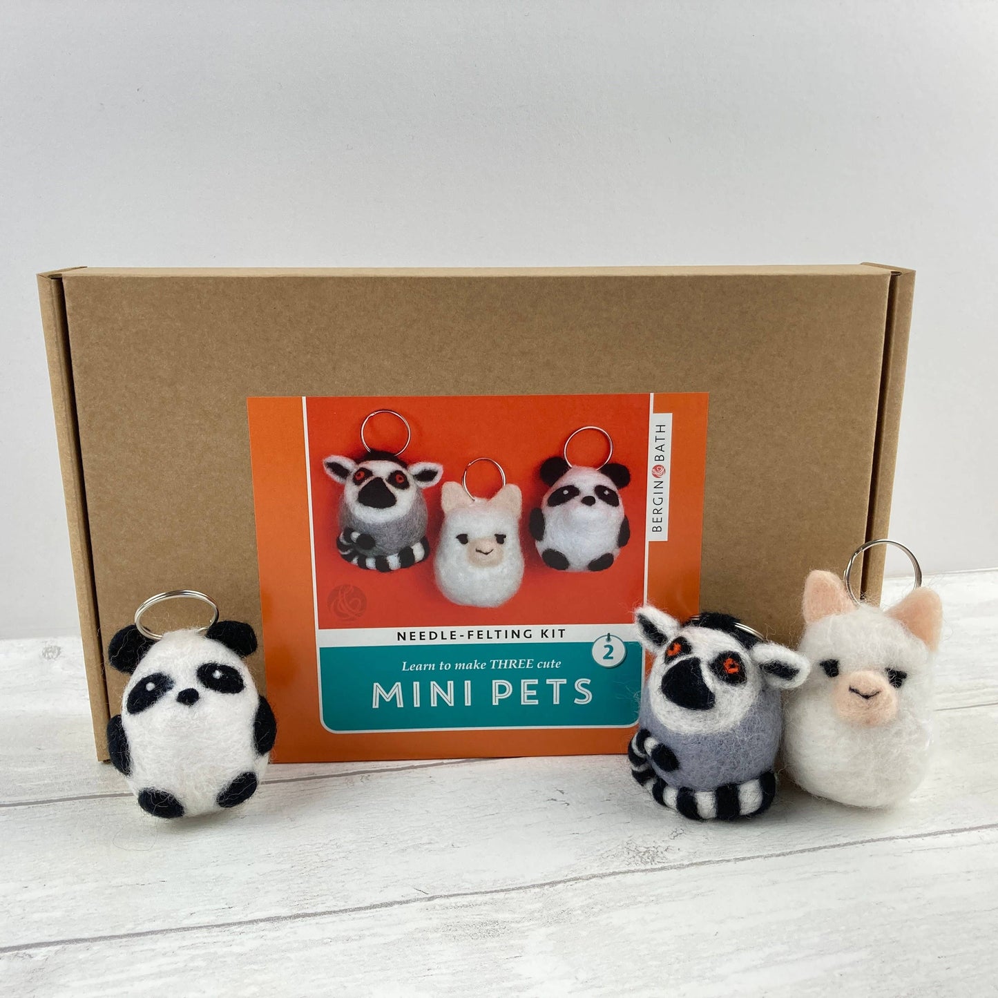Mini Animal Keychain Needle Felting Kit