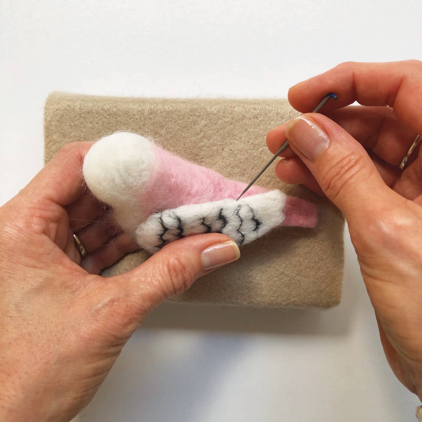Pink Budgie Needle Felting Kit