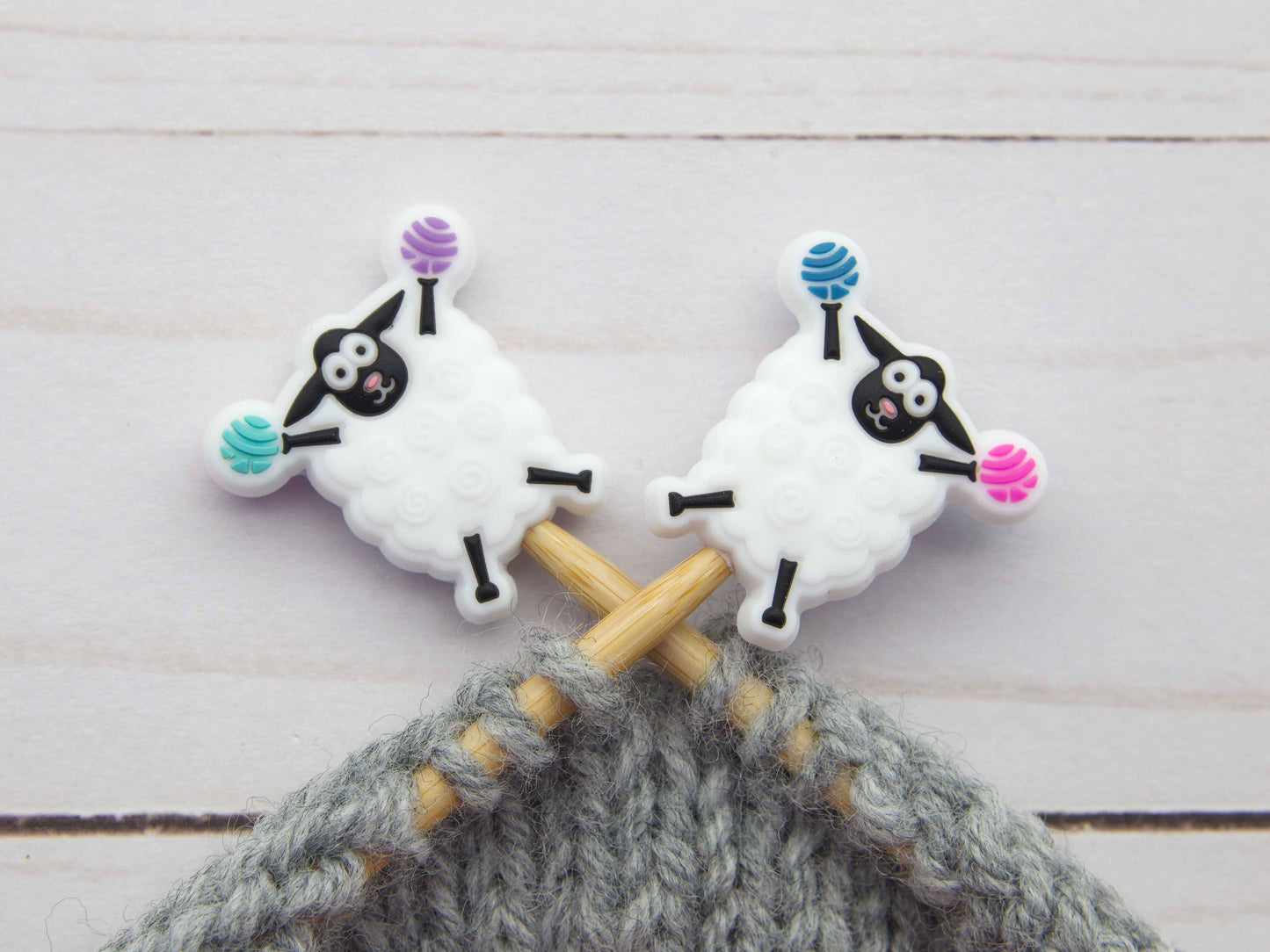 Cheerful Sheep Stitch Stoppers (SMALL)