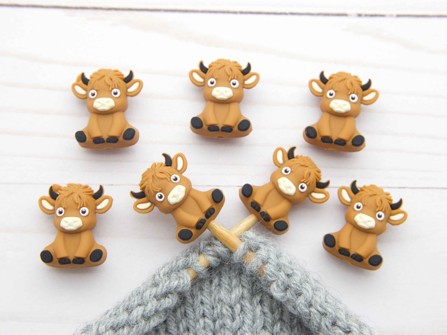 Little Highland Cow Stitch Stoppers