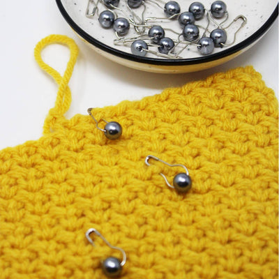Gray Sphere Stitch Markers, Crochet and Knit Tools