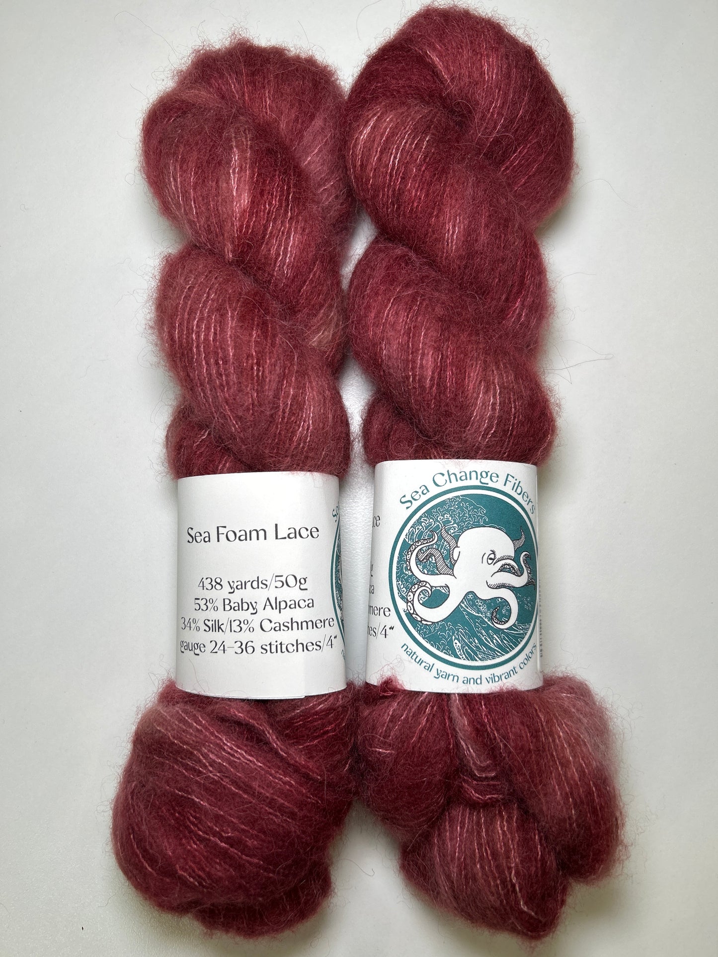 Sea Change Fibers Sea Foam Lace - Alpaca, Silk, & Cashmere Blend