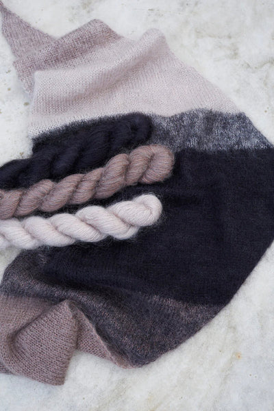 Bon Melange Shawl Kit - Mohair/Silk with Pattern