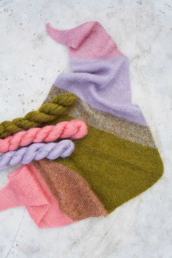 Bon Melange Shawl Kit - Mohair/Silk with Pattern