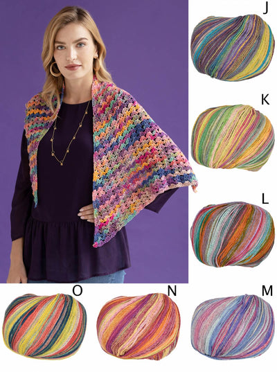Perris Crochet Shawl in Giardino by Louisa Harding