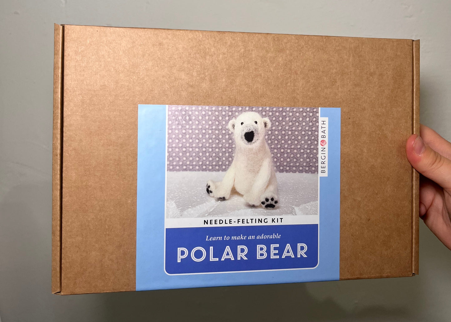 DIY Polar Bear Needle Felting Kit