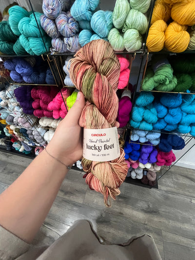 LUCKY FEET SOCK YARN - 75% MERINO 25% POLYAMIDE - 100G