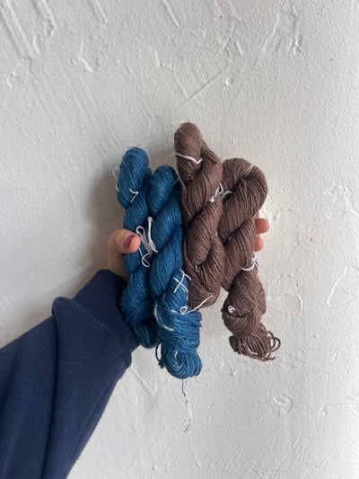Herbal Dyed Sport Weight Silk - recycled Yarn