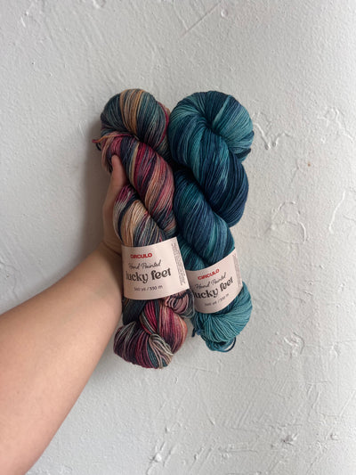 LUCKY FEET SOCK YARN - 75% MERINO 25% POLYAMIDE - 100G