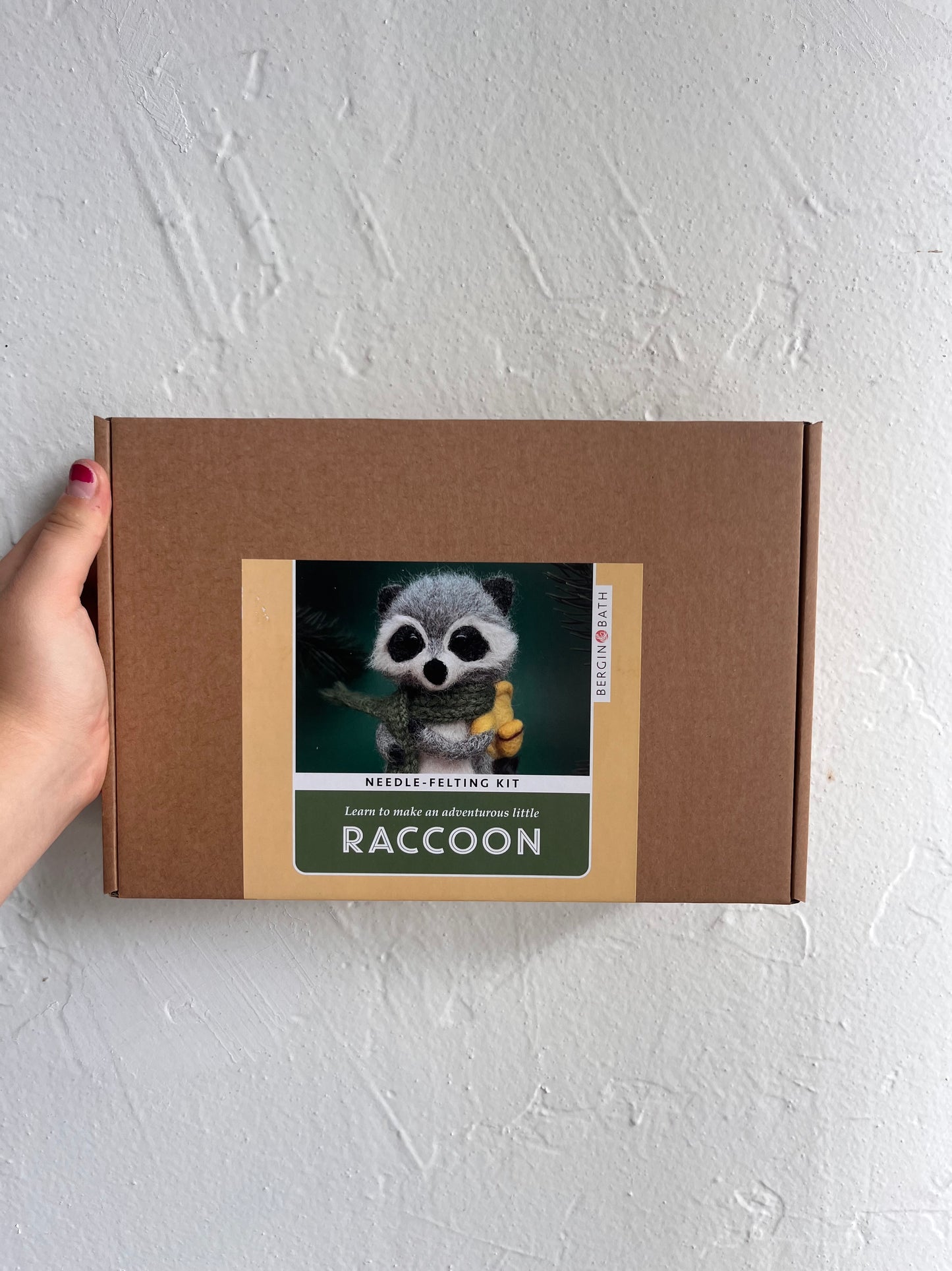 Needle Felting Kit, Raccoon