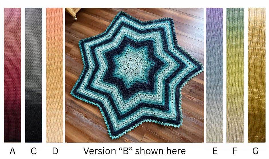 6 Day Crochet Star Blanket by Betty McKnit - KIT