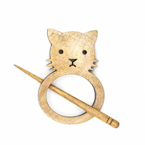 Wooden Shawl Pin