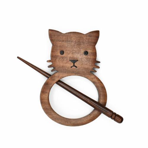 Wooden Shawl Pin