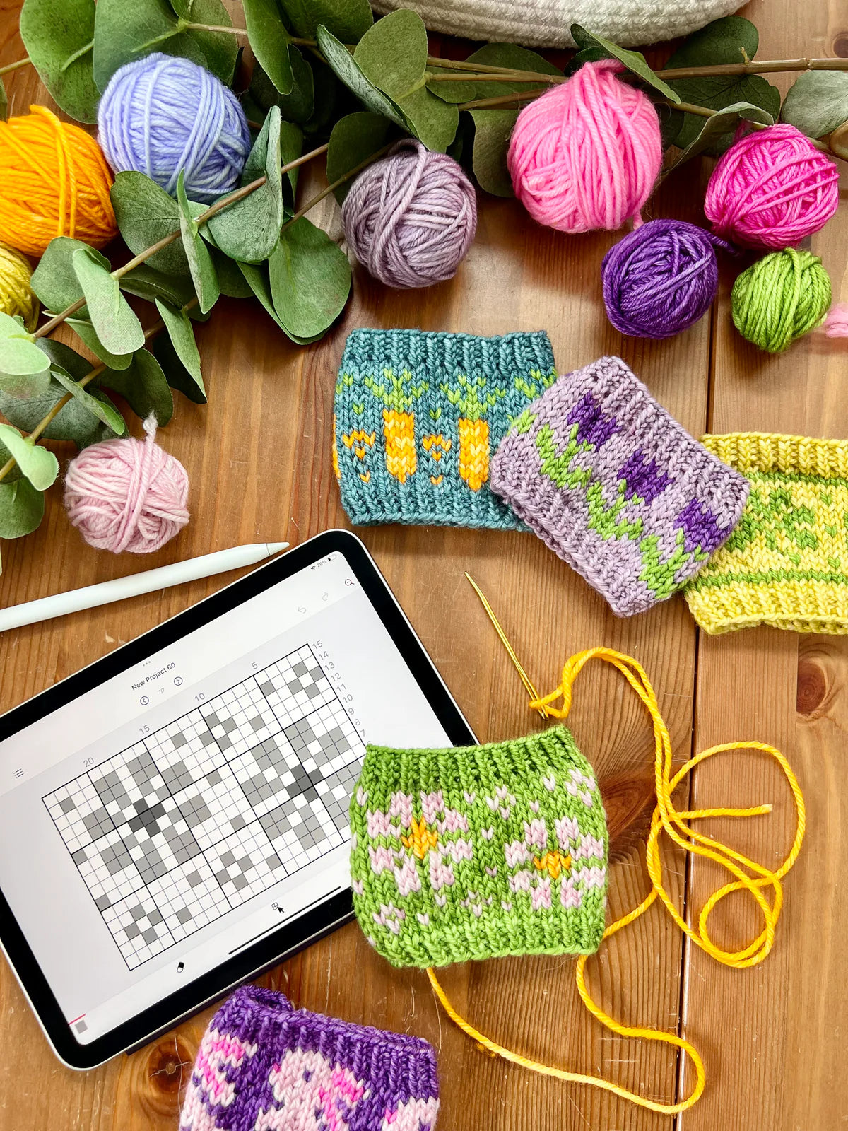 Learn to Doodle Knit:  Learning Colorwork