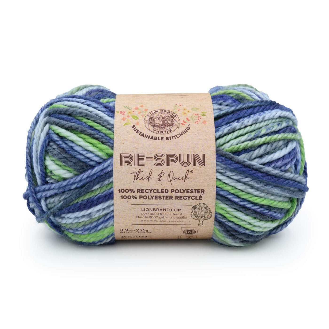 Lion Brand Re-Spun Thick & Quick® - 100% Recycled Polyester