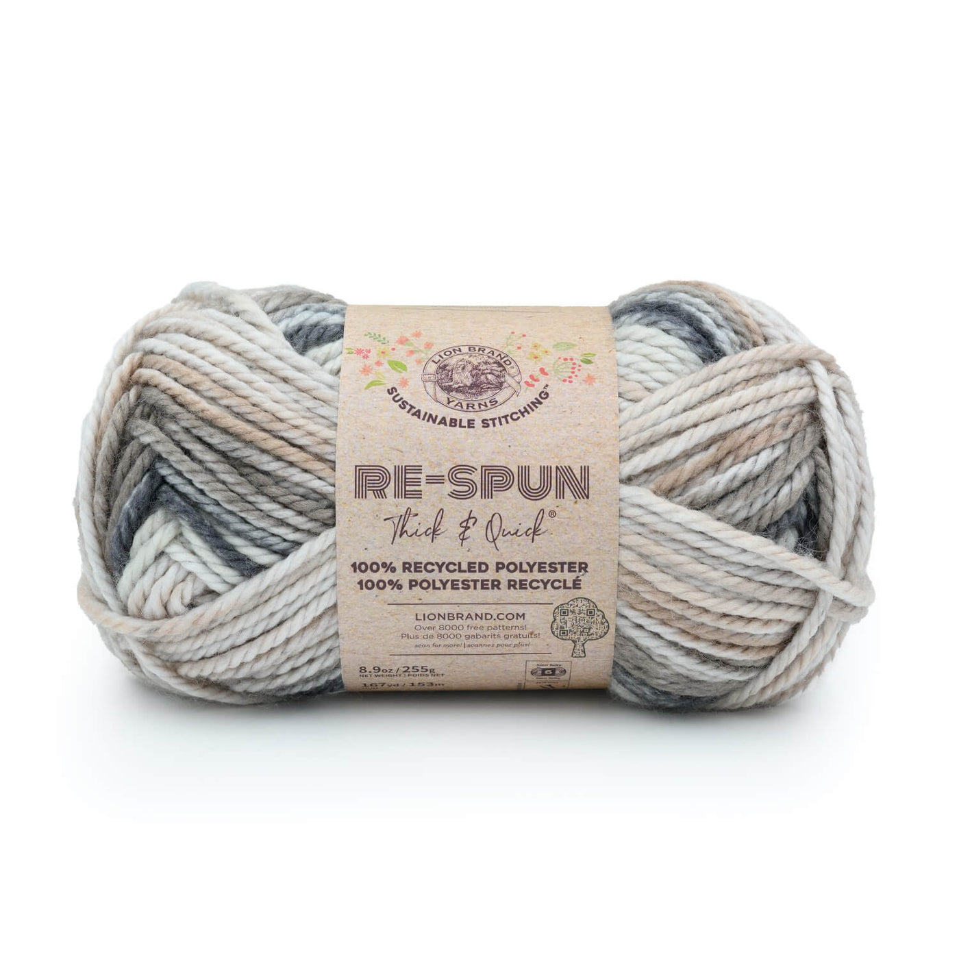 Lion Brand Re-Spun Thick & Quick® - 100% Recycled Polyester