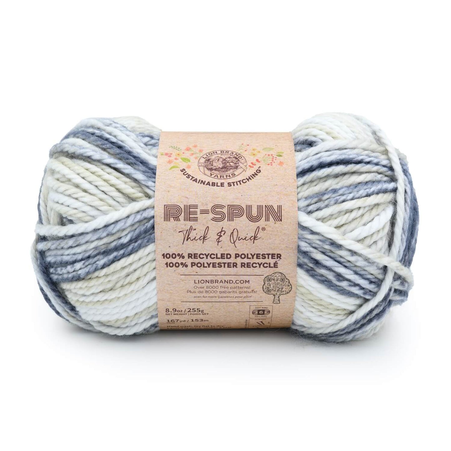 Lion Brand Re-Spun Thick & Quick® - 100% Recycled Polyester