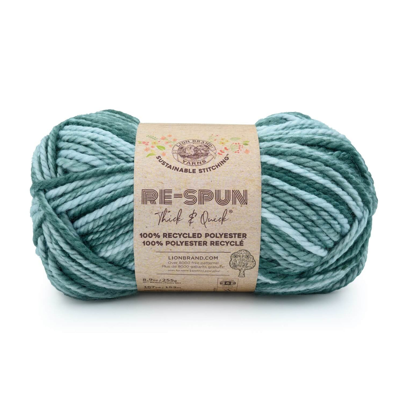 Lion Brand Re-Spun Thick & Quick® - 100% Recycled Polyester