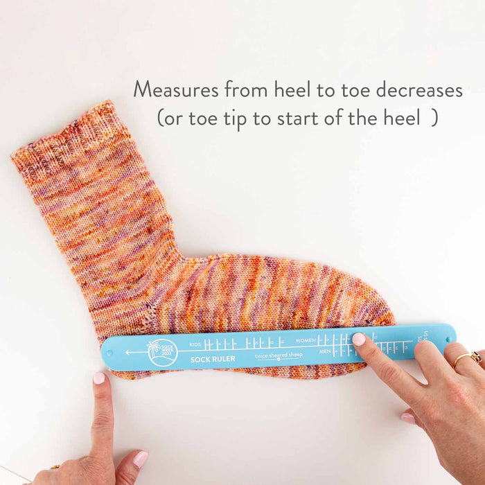 Sock Sizing Ruler - Sock Knitting Bracelet Ruler