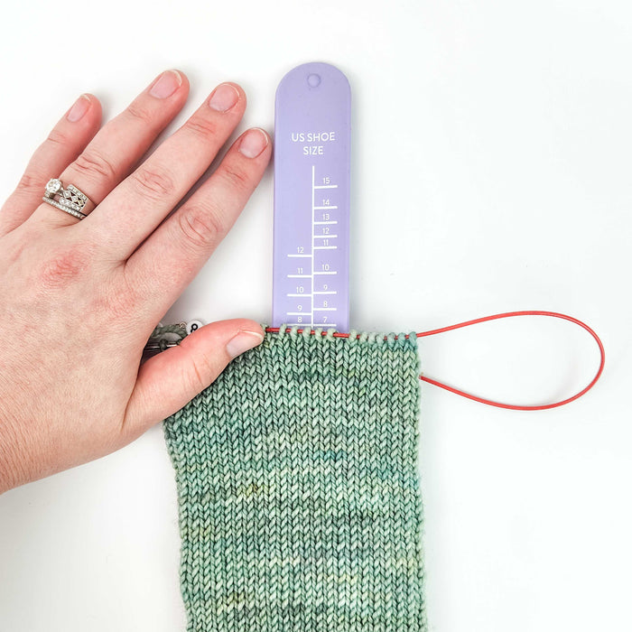 Sock Sizing Ruler - Sock Knitting Bracelet Ruler