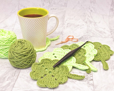 Shamrock & Roll: Crochet Your Own Coasters