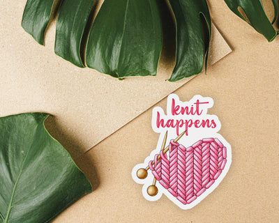Knit Happens Sticker