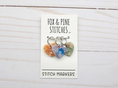 Heart Stained Glass Stitch Markers