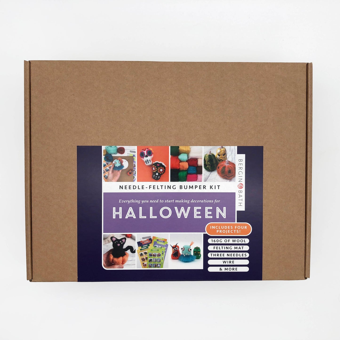 Needle Felting Bumper Kit - Halloween. A premium starter set