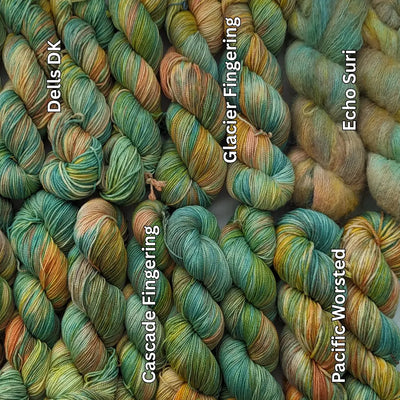 Ginger Needle Glacier Fingering ⟡ California Hand Dye
