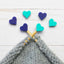 Blue Green Hearts | Stitch Stoppers Knitting Notions