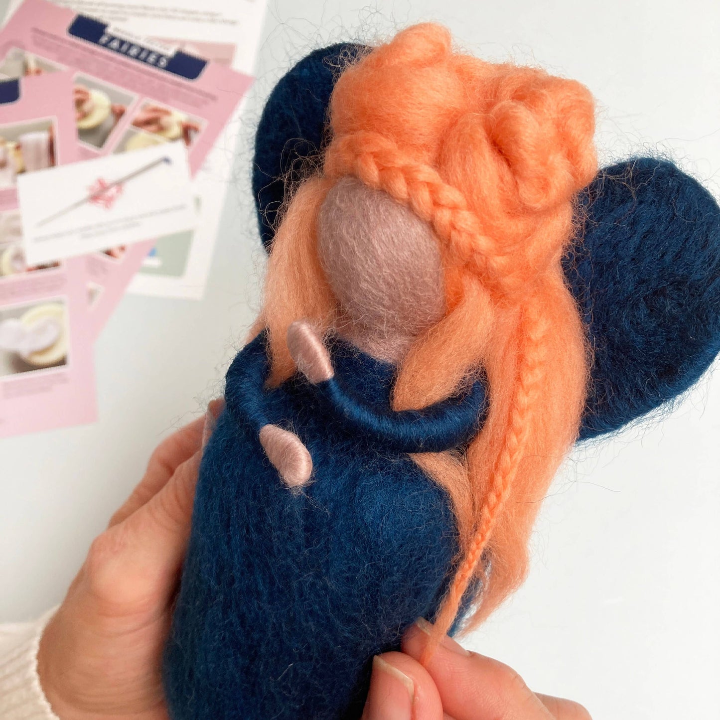 Needle Felting Kit, Fairies. Make THREE felted fairy dolls