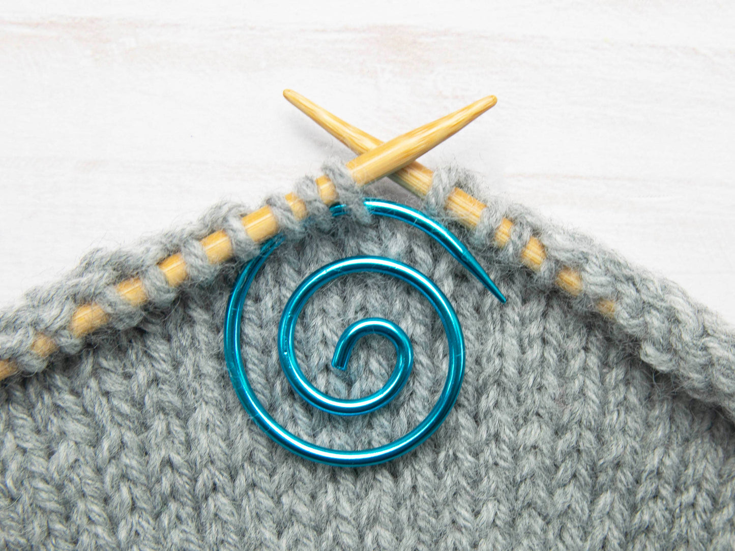 Shimmer Blue Spiral Cable Needle | Knitting Notions Tools