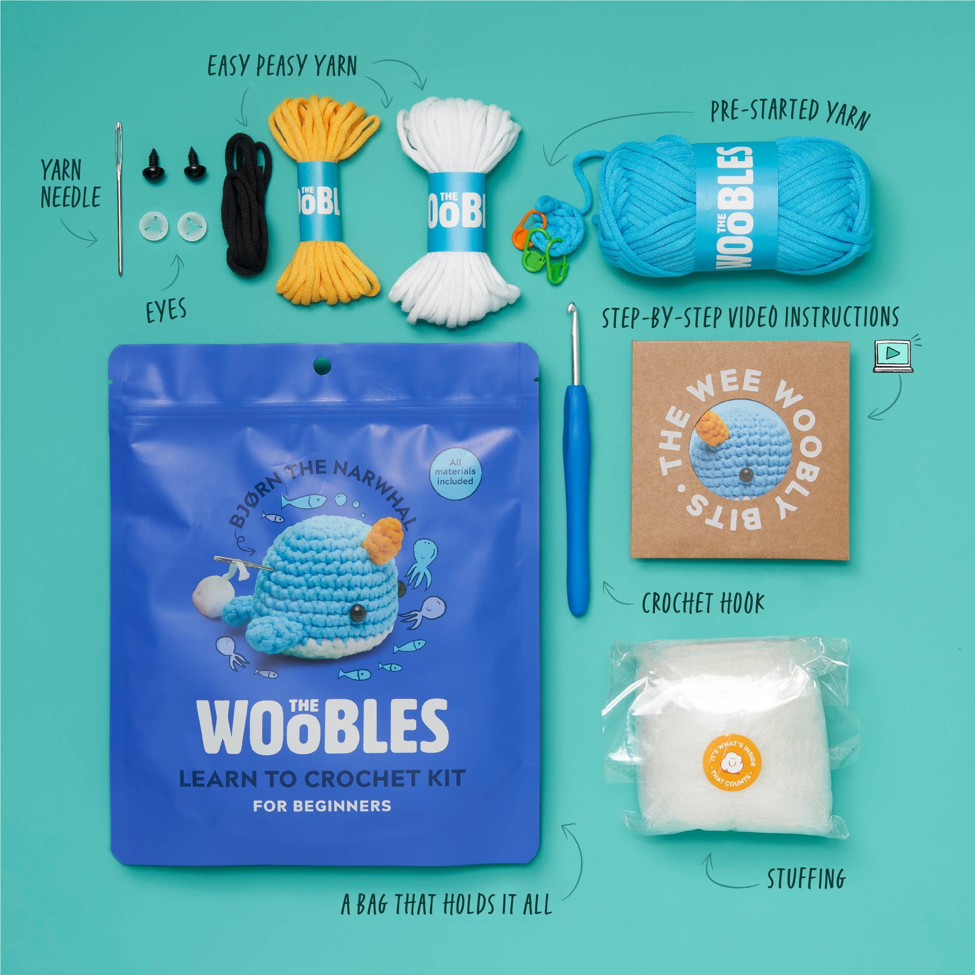 Woobles | Bjorn the Narwhal | Discover our DIY Crafts & Kits