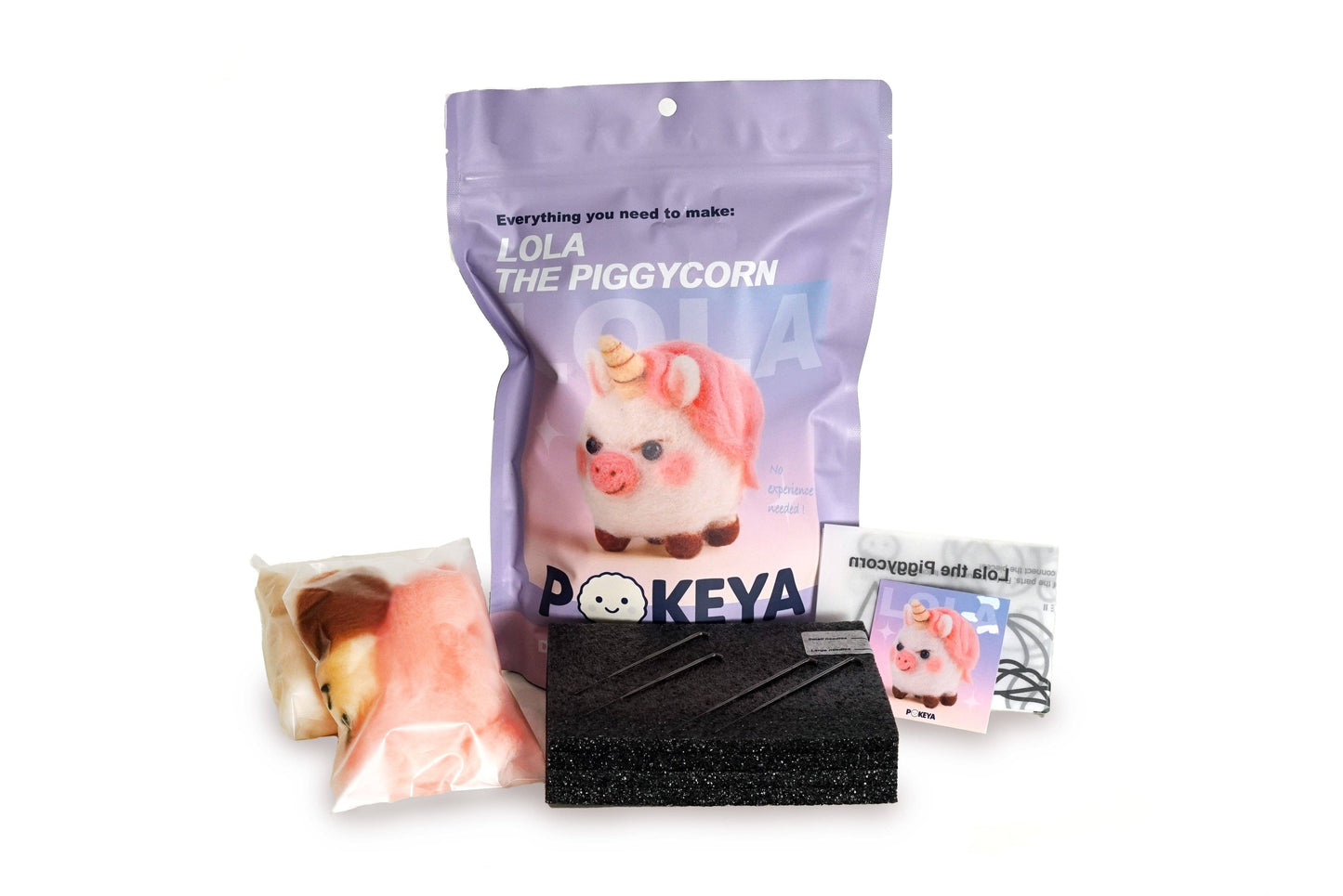 Lola the Piggycorn ✧ Needle Felting Kit