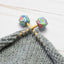 Blue Floral Hexagon Stitch Stoppers (SMALL)