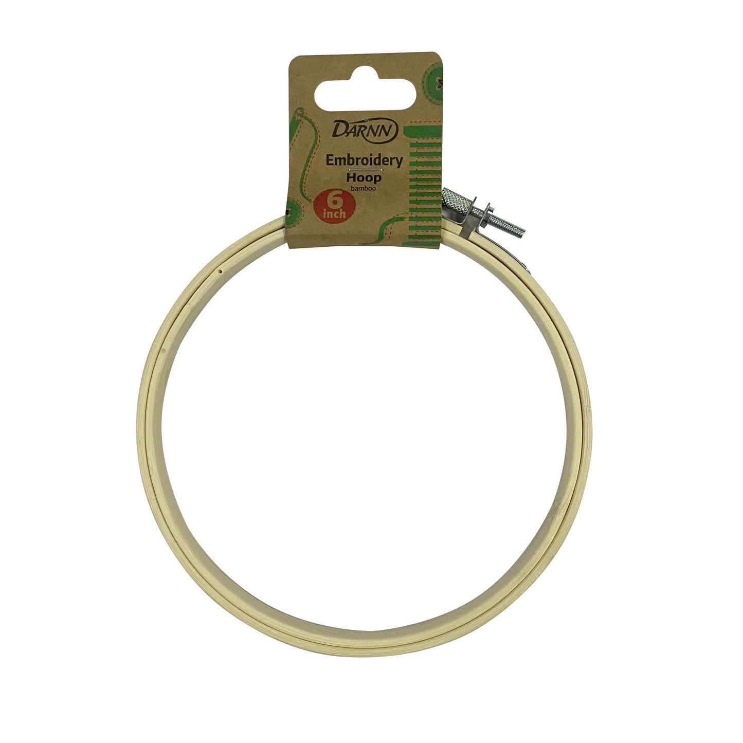 Darnn 6" Embroidery Hoop Bamboo, Bamboo Hoop for Craft