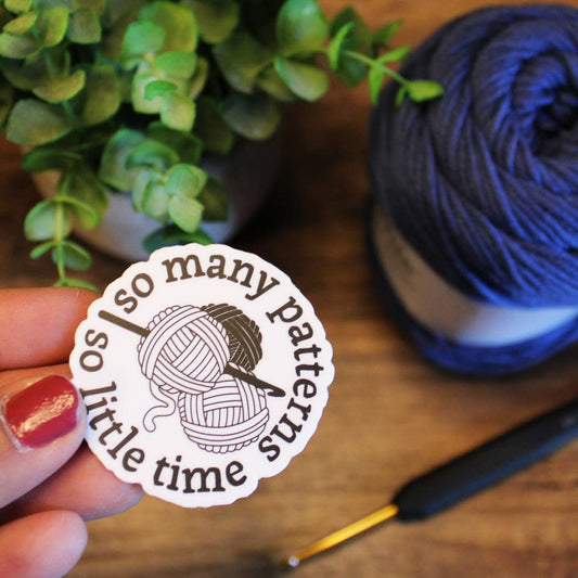 Too Many Patterns Too Little Time Sticker