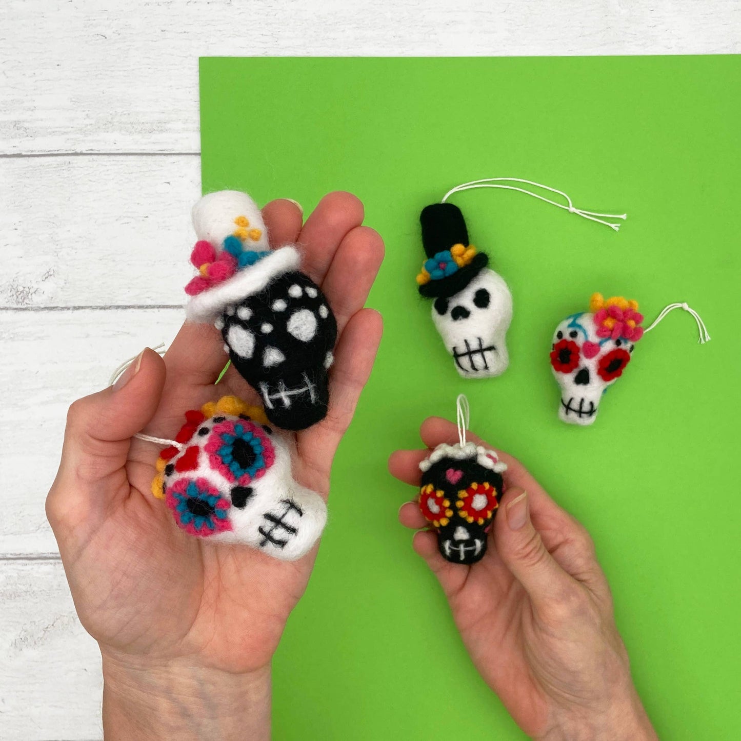 Needle Felting Kit - Sugar Skulls
