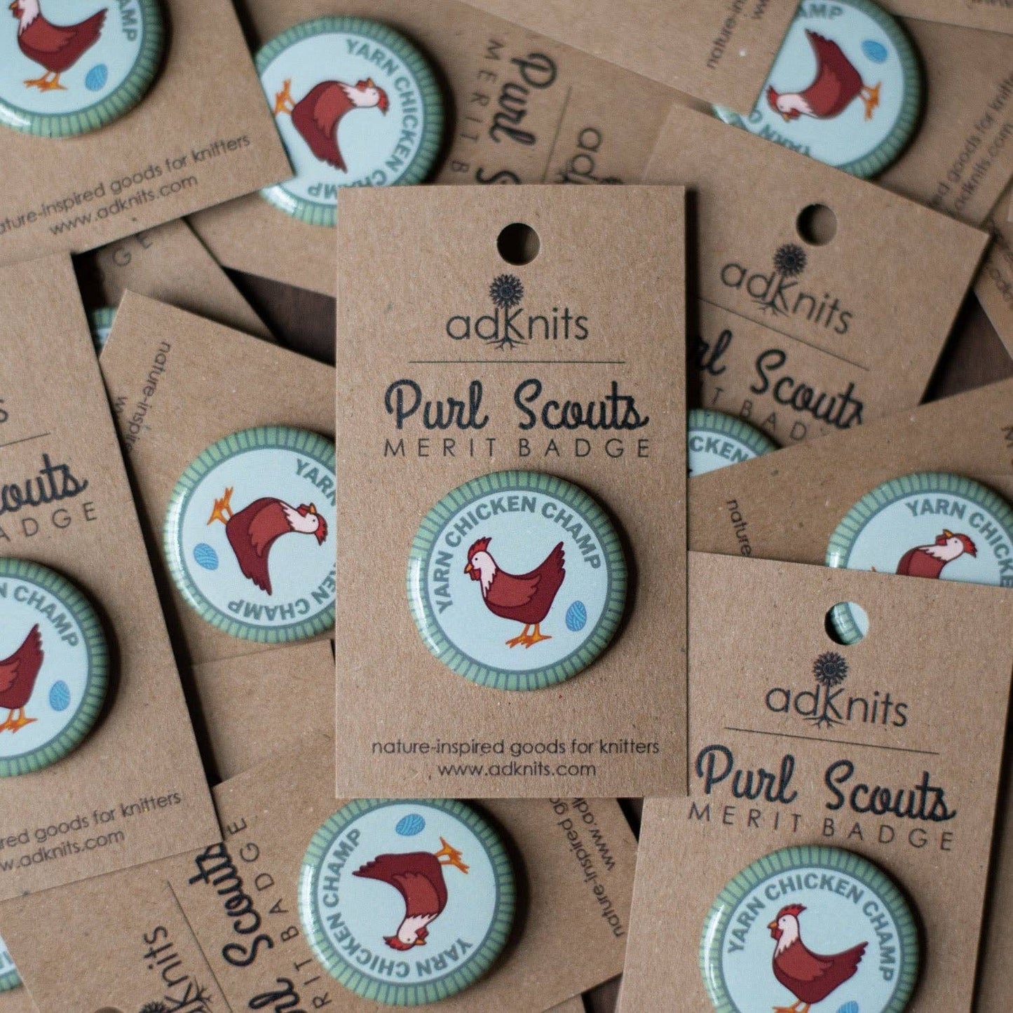 Yarn Chicken Champ Knitting Merit Badge
