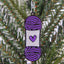 Purple Yarn Skein Christmas Ornament Knitting Ball Crochet